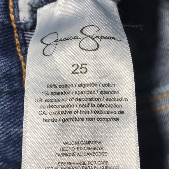 Jessica Simpson Get on with It Hi-Rise Slim Straight Jean, Women's Size 25 -Blue - Picture 11 of 11